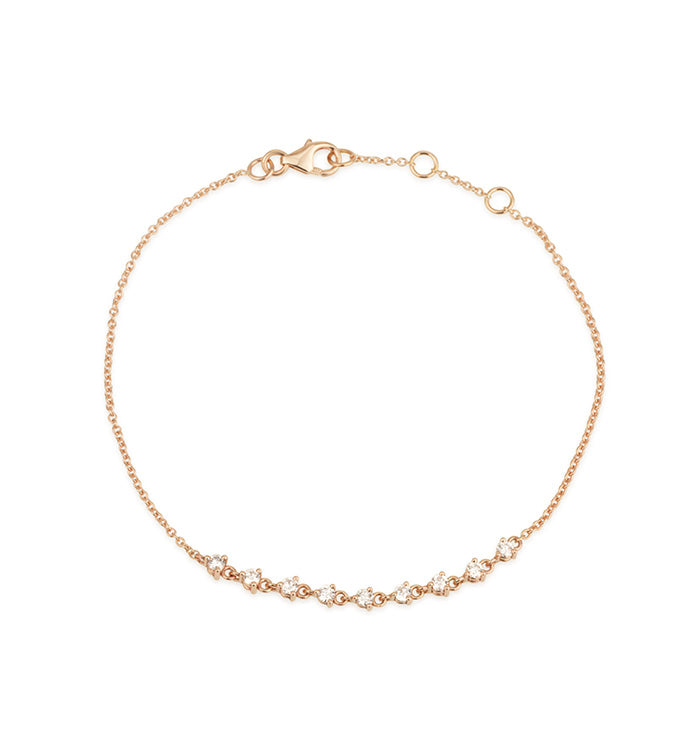 Rose Gold Bracelet Set with Diamonds ARIEL BRACELET WITH DIAMONDS