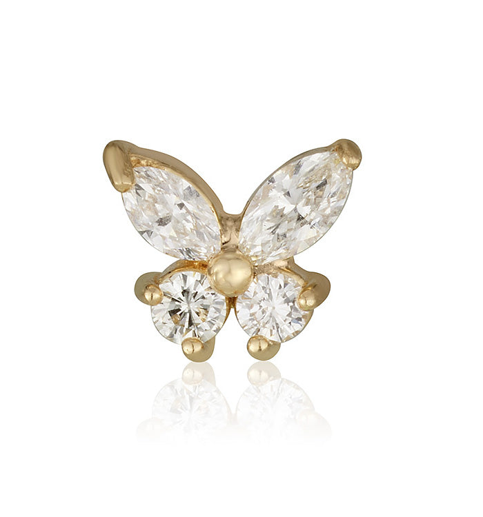 MARQUISE BUTTERFLY MAX DIAMONDS STUD EARRING