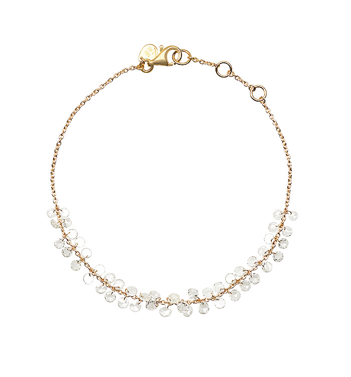 Yellow Gold Bracelet with Rose-Cut Diamonds BRIGITTE BRACELET