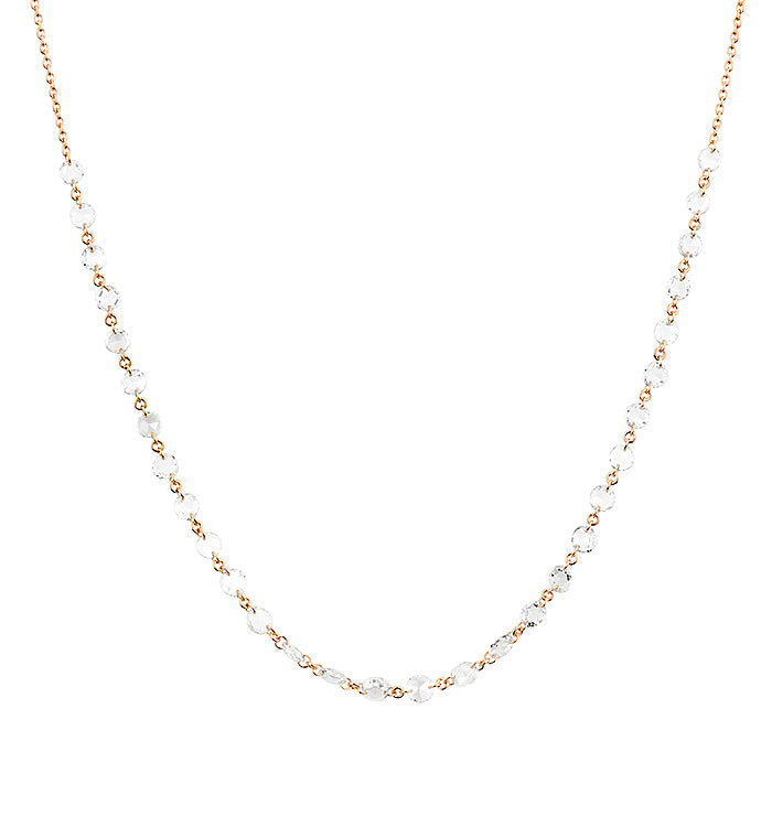 Rose Gold Necklace with Rose-Cut Diamonds RITA NECKLACE