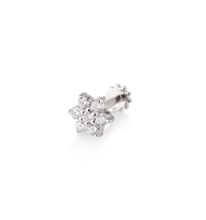 SMALL FLOWER DIAMONDS PIERCING LABRET