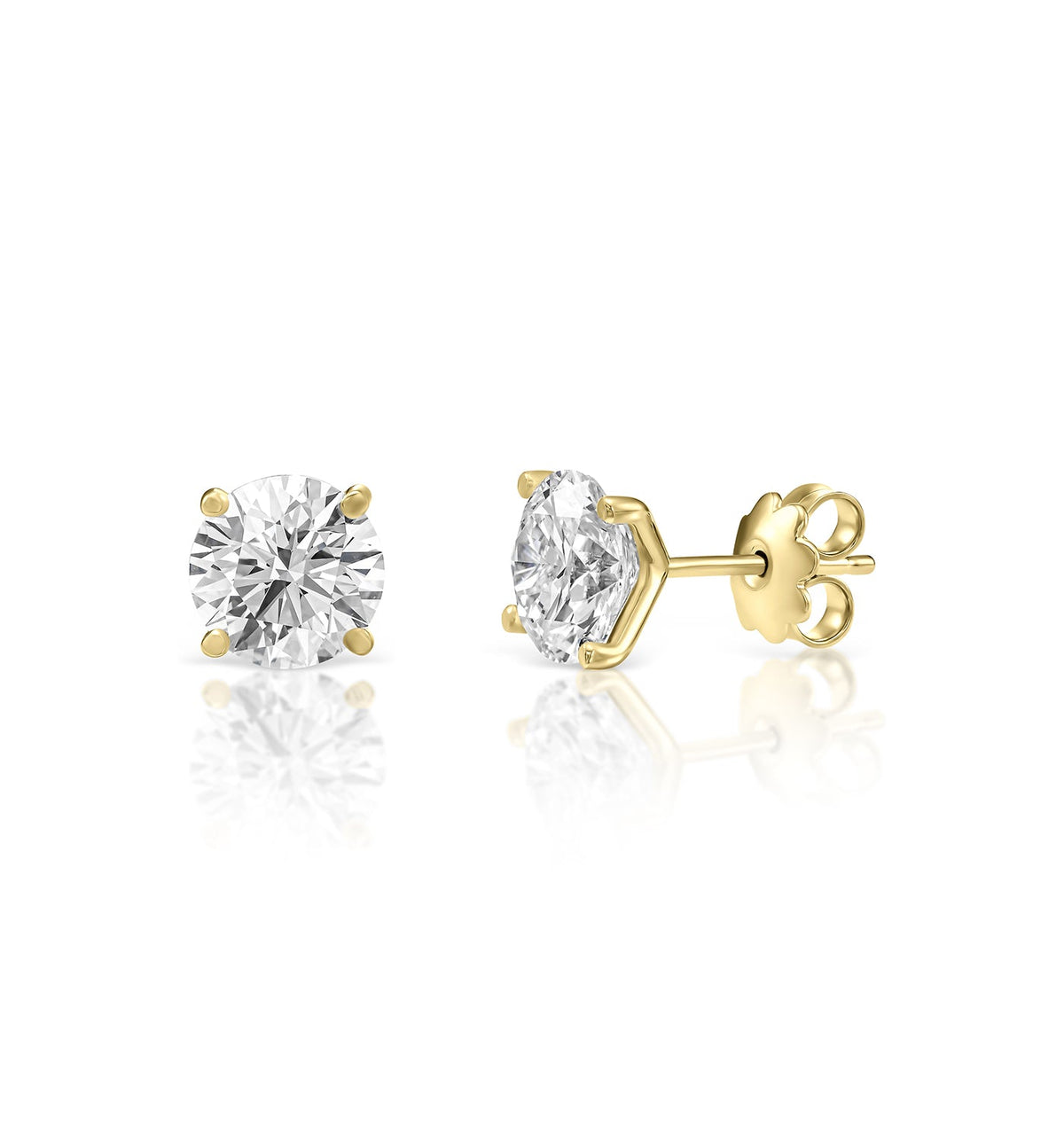 PAIR OF CVD LAB-GROWN DIAMOND EARRINGS 2CT