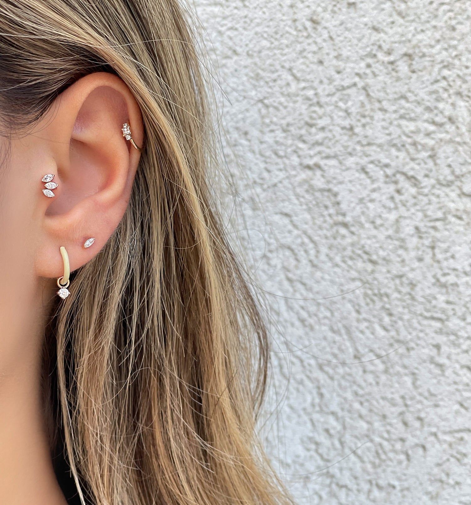 MARQUISE DIAMOND PIERCING LABRET NO. 1