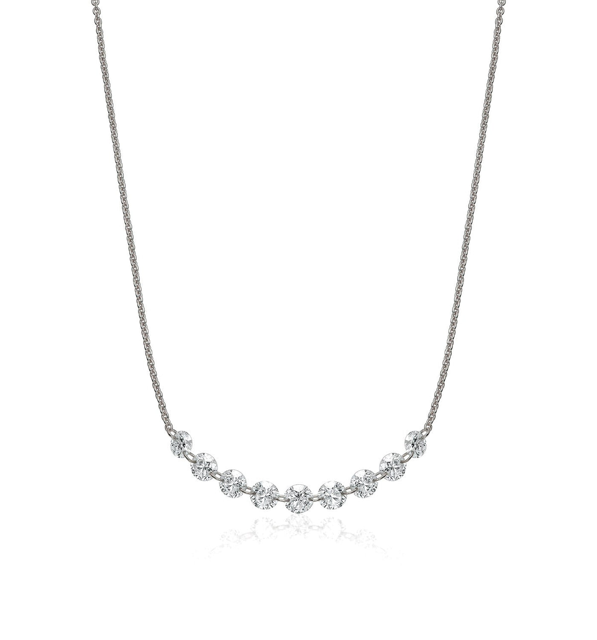 MELANIA DRILLED NINE DIAMONDS NECKLACE