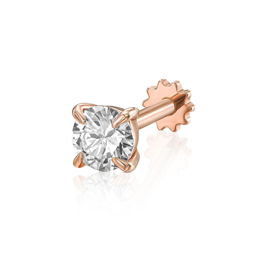 ROUND SHAPE LAB DIAMOND 0.30CT PIERCING LABRET