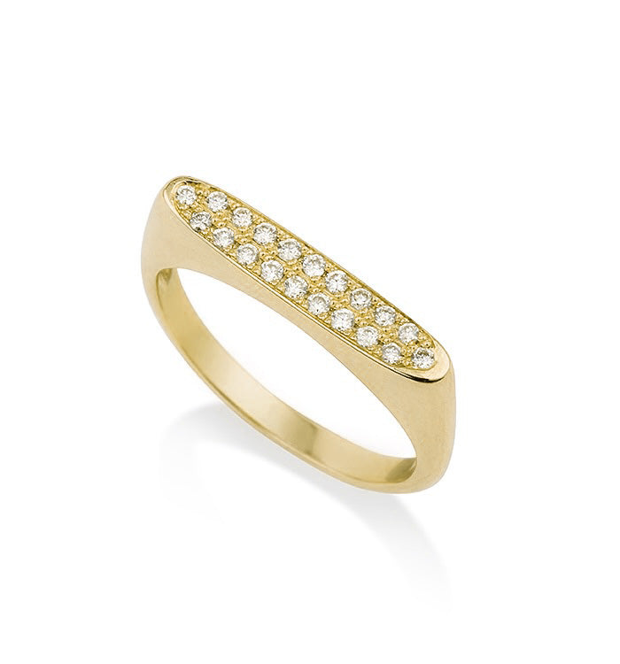 SIGNET RING VICTORIA PINKY DIAMONDS RING