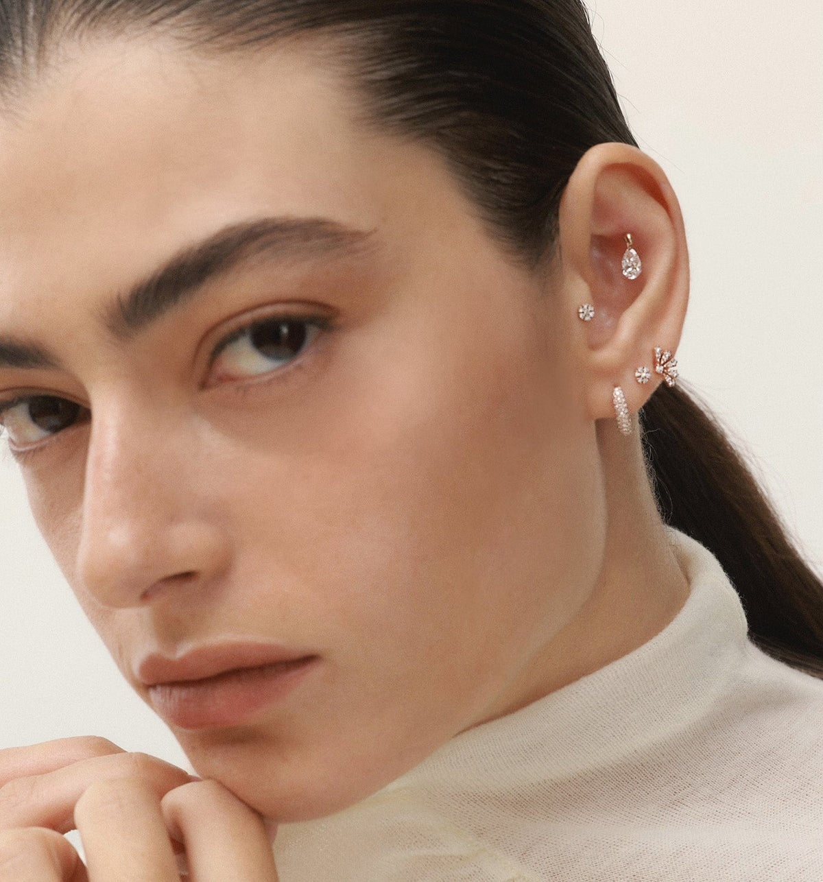 VIVI PIERCING DIAMONDS LABRET EARRING